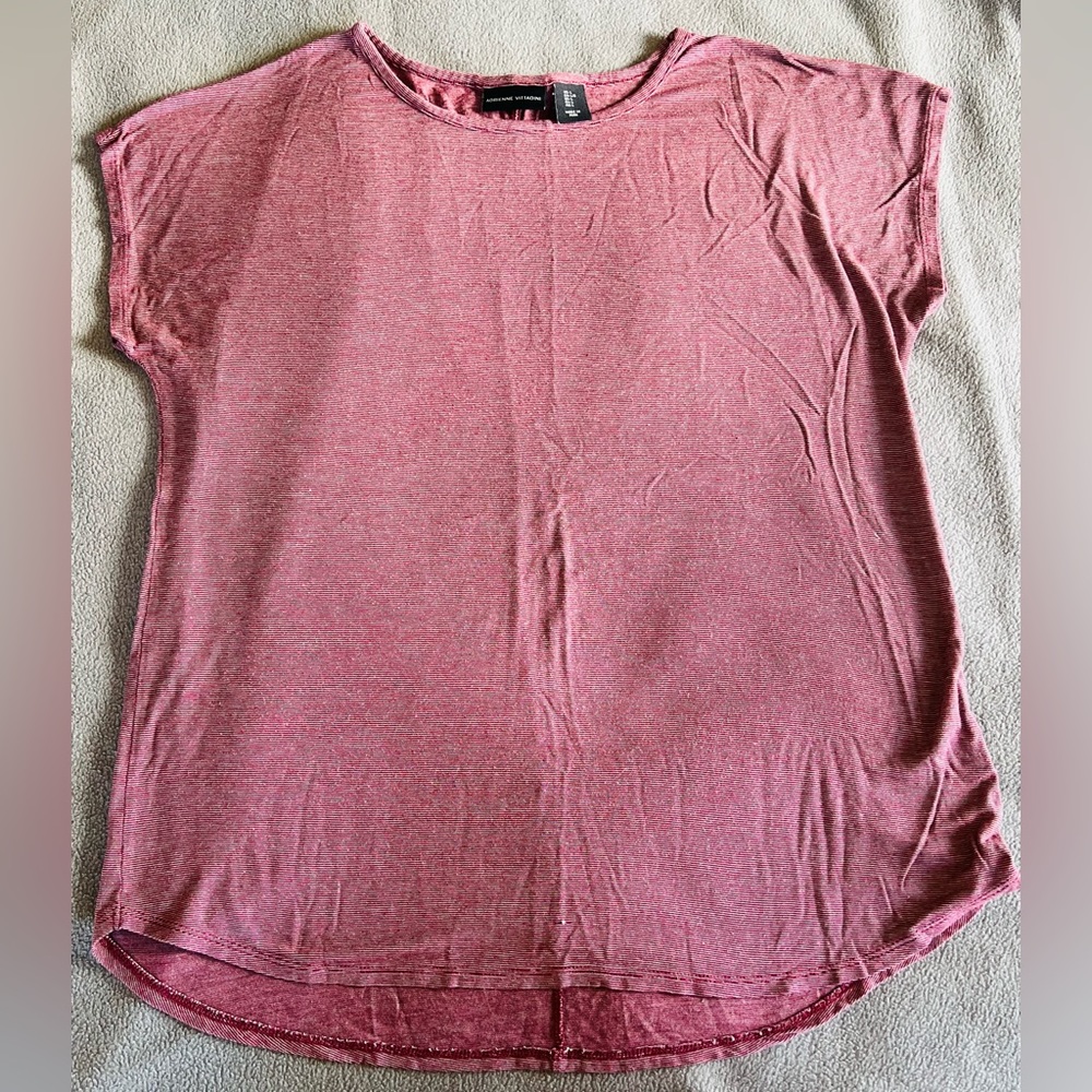 Adrienne Vittadini.  Women’s Red, short sleeve top.  Size L